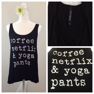 Triumph Tank Top "Coffee, Netflix & Yoga Pants" size m